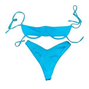 Frankie's Bikinis Vibrant Blue Bikini Set